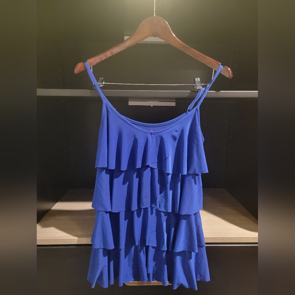 Women's dressy blue tank top from inc